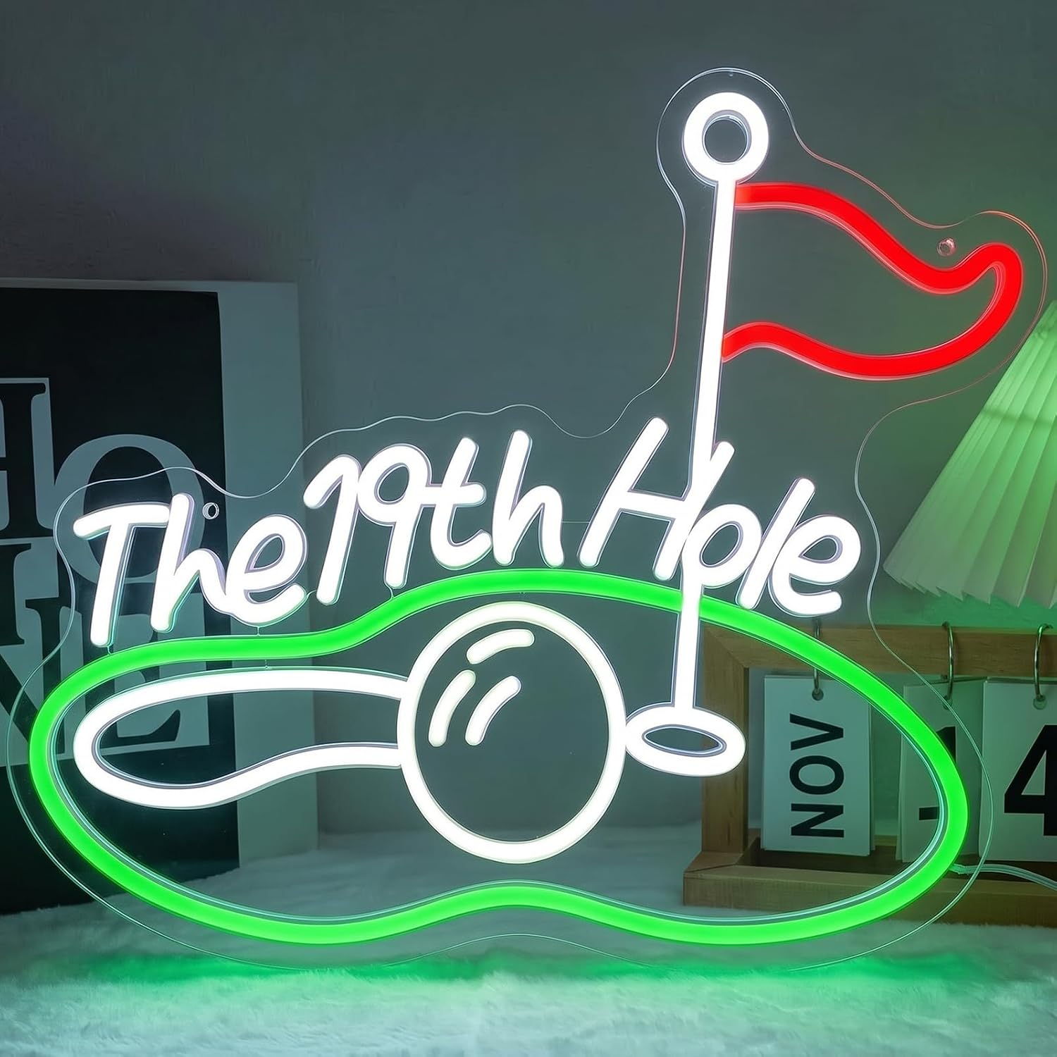 Neon Sign Party - Das 19th Hole Golf LED-Neonschild, USB-betriebene