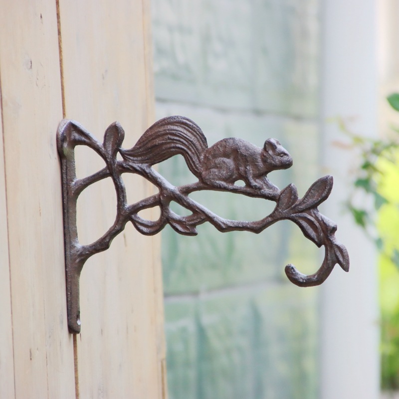 Flower Wall Panel - Vintage Gusseisen-Wandhaken, Hängehalterung für Haus, Garten,