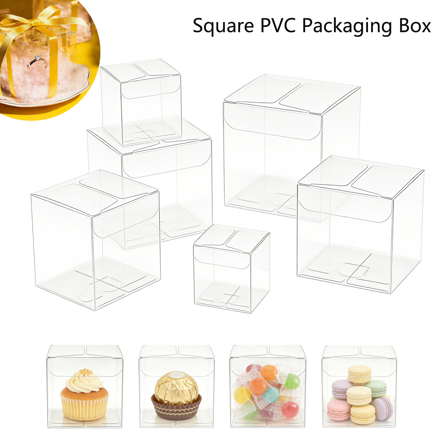 10–50 Stück quadratische, tran – Event Party Box Bewertung und Preis