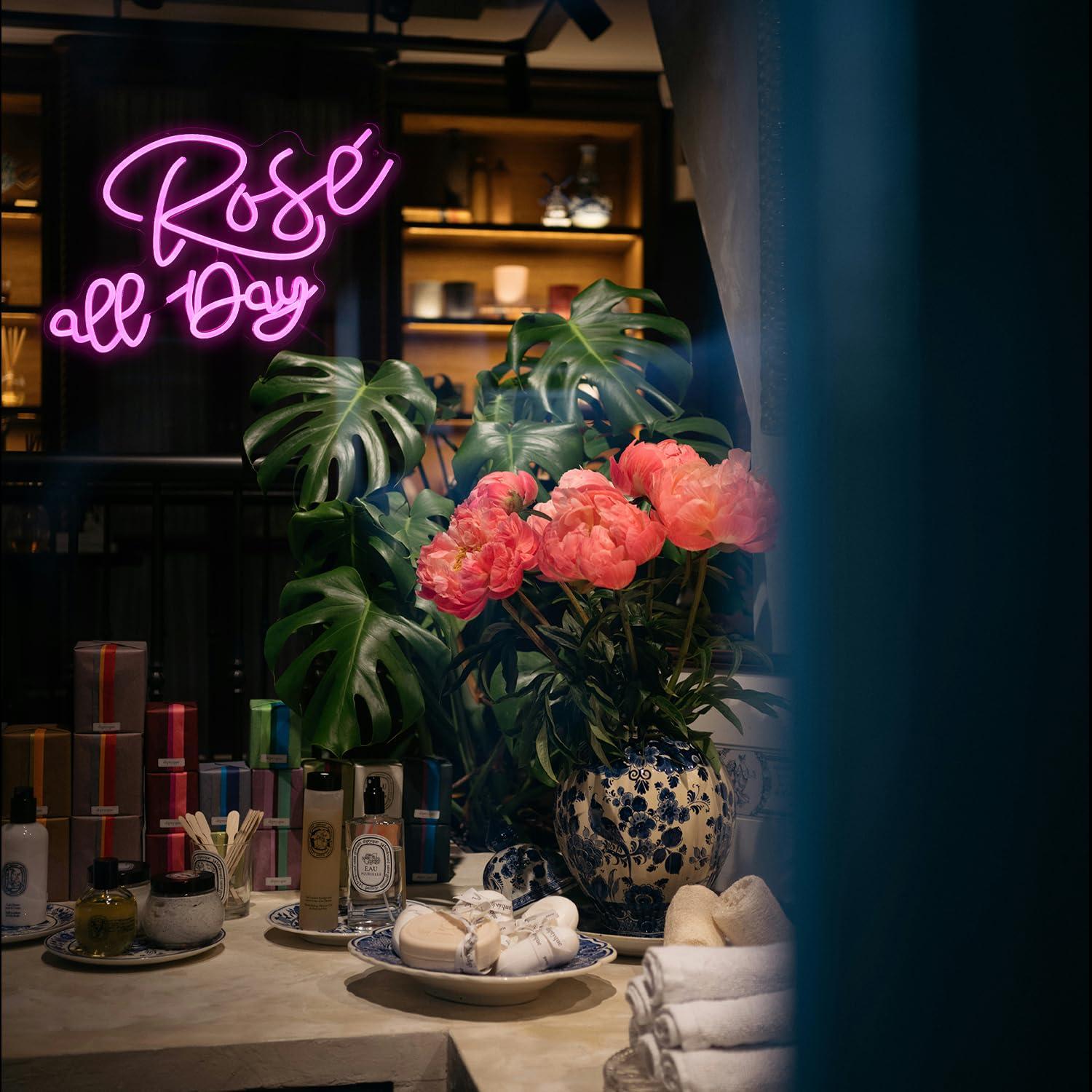 Rose All Day Neon-Schild, dimm – Neon Sign Party Bewertung und Preis