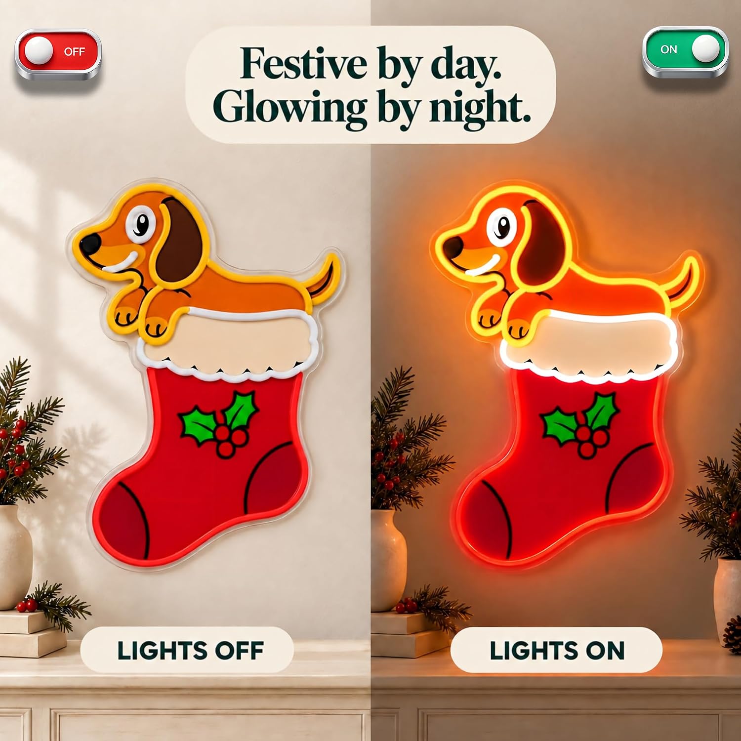 Weihnachtsstrumpf LED-Neonschi – Neon Sign Party Bewertung und Preis